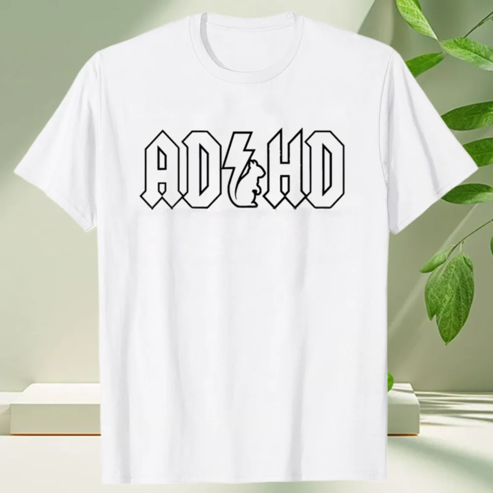 مضحك ADHD الطريق السريع يا تبدو السنجاب تي شيرت الصيف القطن الشارع الشهير قصيرة الأكمام ADHD هو هدايا رهيبة تي شيرت الرجال #4