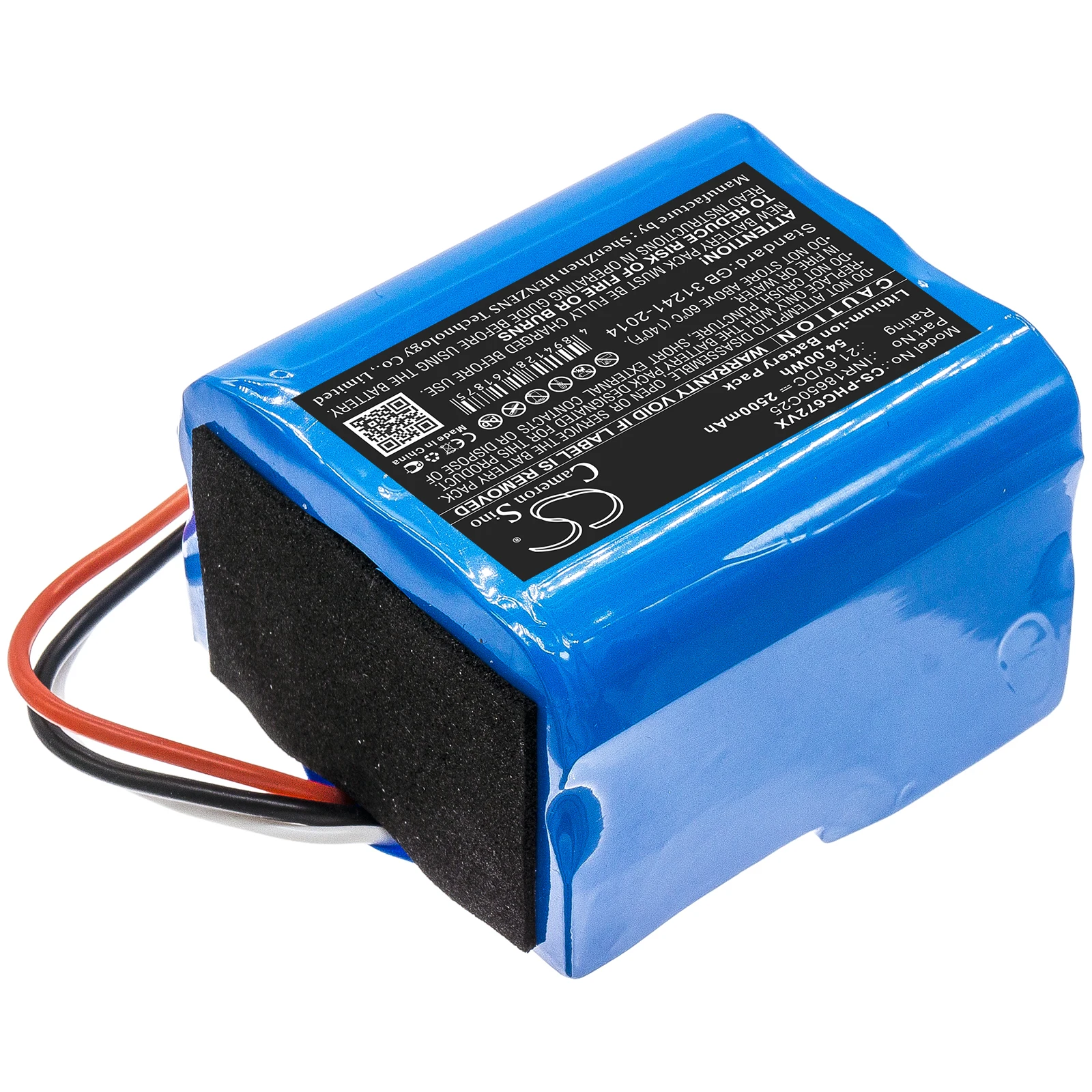 Cameron Sino Vacuum Cleaner Battery 2500mAh INR18650C25 for Philips SpeedPro Aqua FC6729,FC6726,FC6725,FC6722,FC6723,FC6721