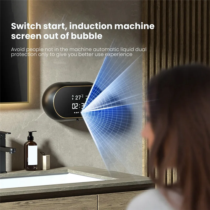Touchless Wall-Mounted Automatic Soap Dispenser USB Liquid Foam Machine Infrared Sensor Electric Hands Free Hand 1