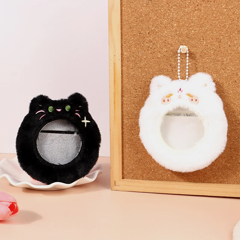 Simpatico gatto portafoto ciondolo gattino artiglio peluche distintivo Display portachiavi distintivo trasparente Ita Bag Goods Display