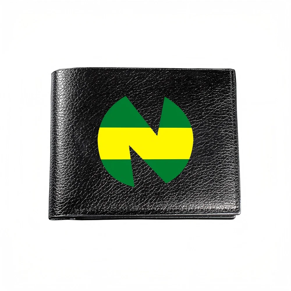 Green And Yellow N Logo Men's Wallet Card Holder Casual Business Fashion Design Stylish Print Accessory For Everyday Use