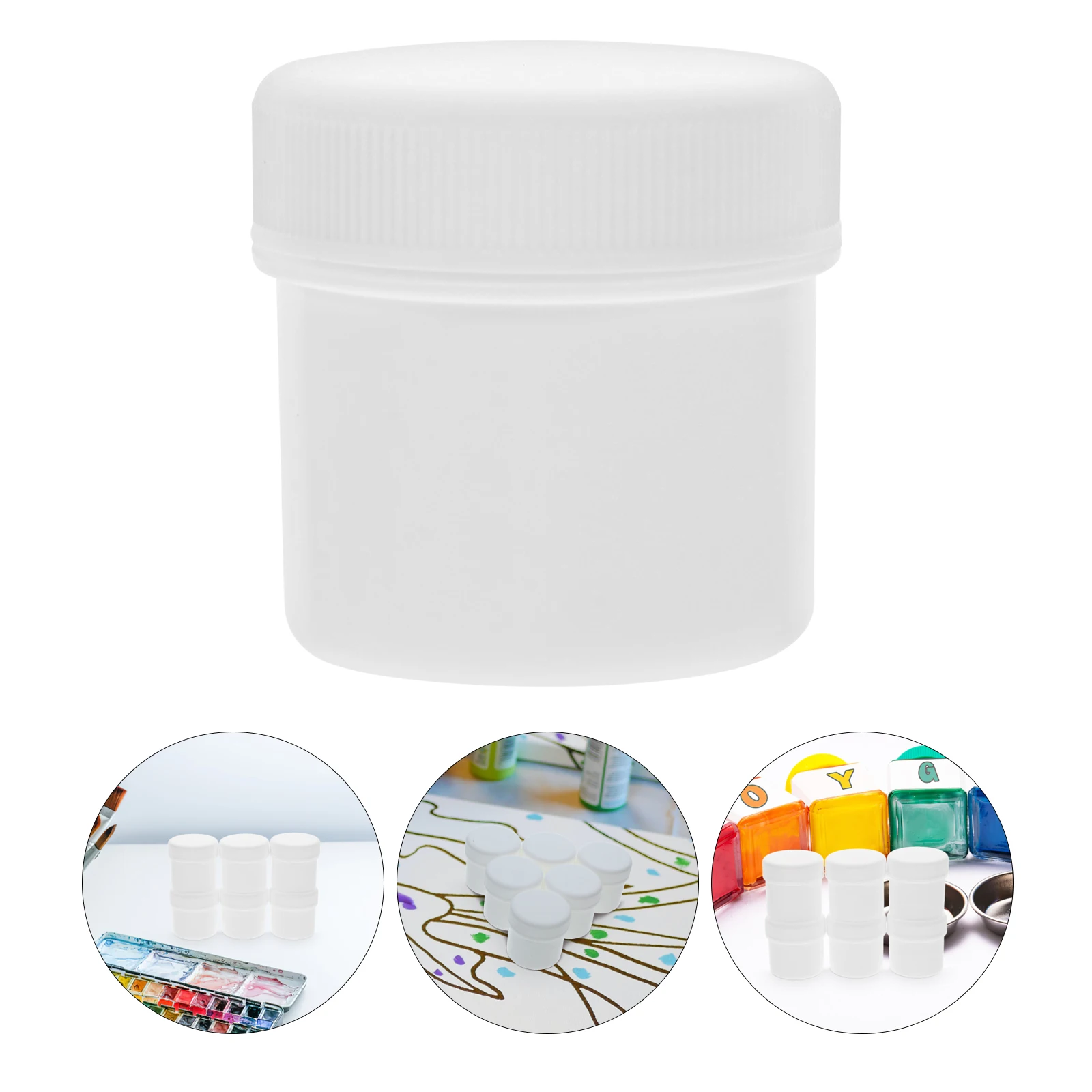 

6pcs Sealed Jars High Sealing Sturdy Plastic Buckets Lid Handle Storage Paint Coatings Containers Reusable Airtight Transparent