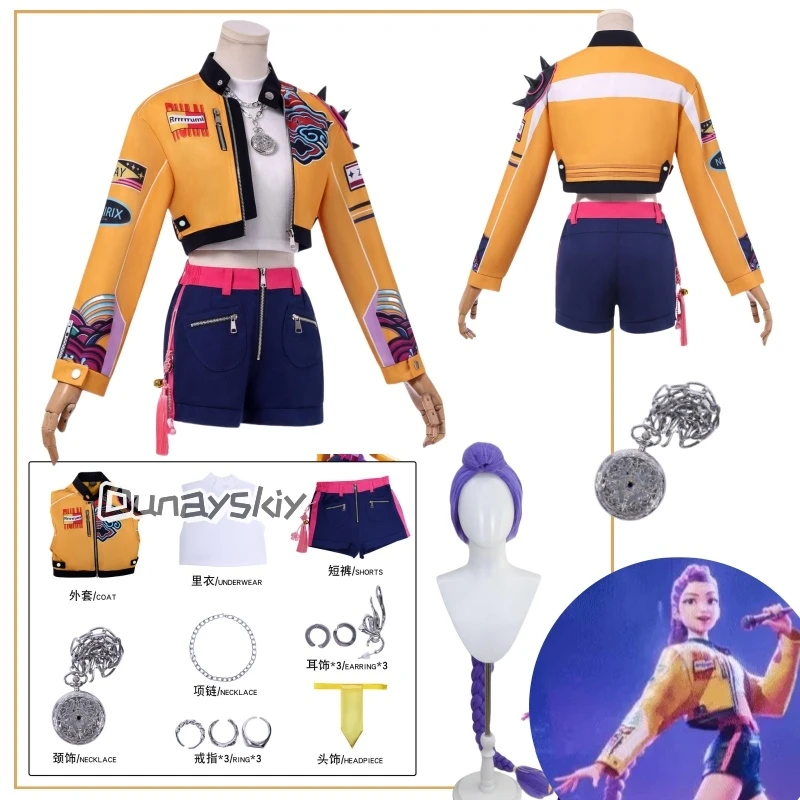 K-Pop Mira Rumi Zoey Demon Hunters Stage Cosplay Vestiti Costumi Halloween Girl Group Idol Gioco di ruolo 2025 Film Outfit Donna Sexy