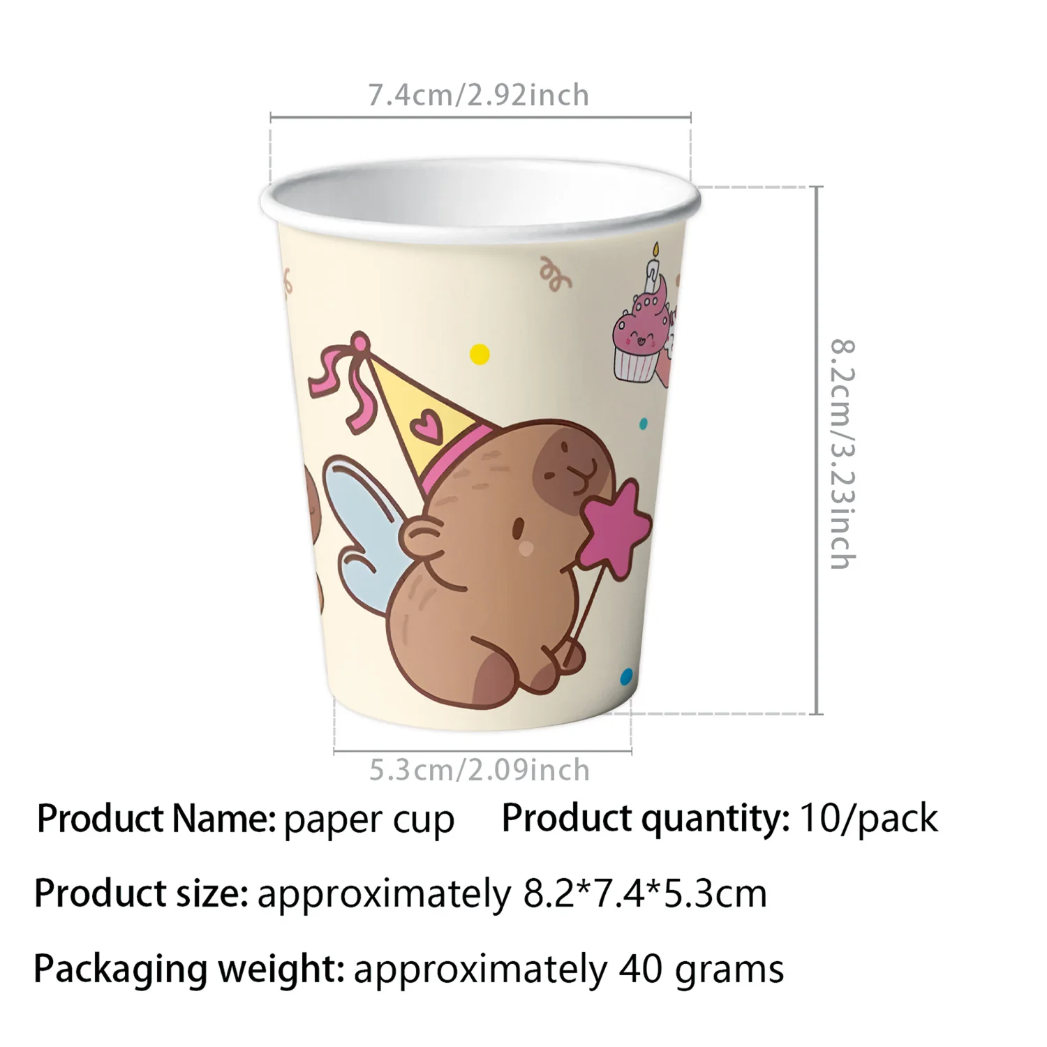 كارتون كابيبارا حفلة عيد ميلاد ديكور كابيبارا أدوات المائدة مفرش المائدة بالون كعكة توبر خلفية استحمام الطفل الاطفال لوازم الحفلات #3