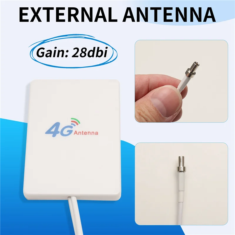 ABMF-4G LTE Антенна 3G 4G Панельная антенна с разъемом SMA TS9 CRC9 Кабель 2 м для маршрутизатора E8372 E3372 B315 USB-модем