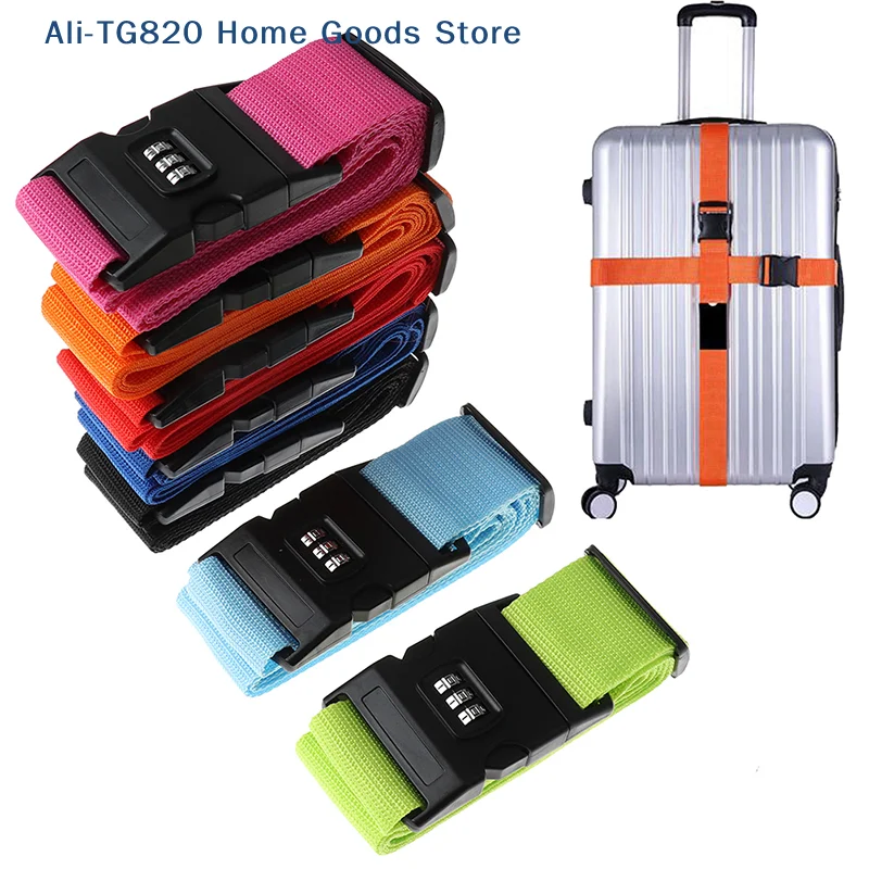 [TG820]1Pc Travel Luggage Suitcase Secure Lock Durable Nylon Packing Strap Belt