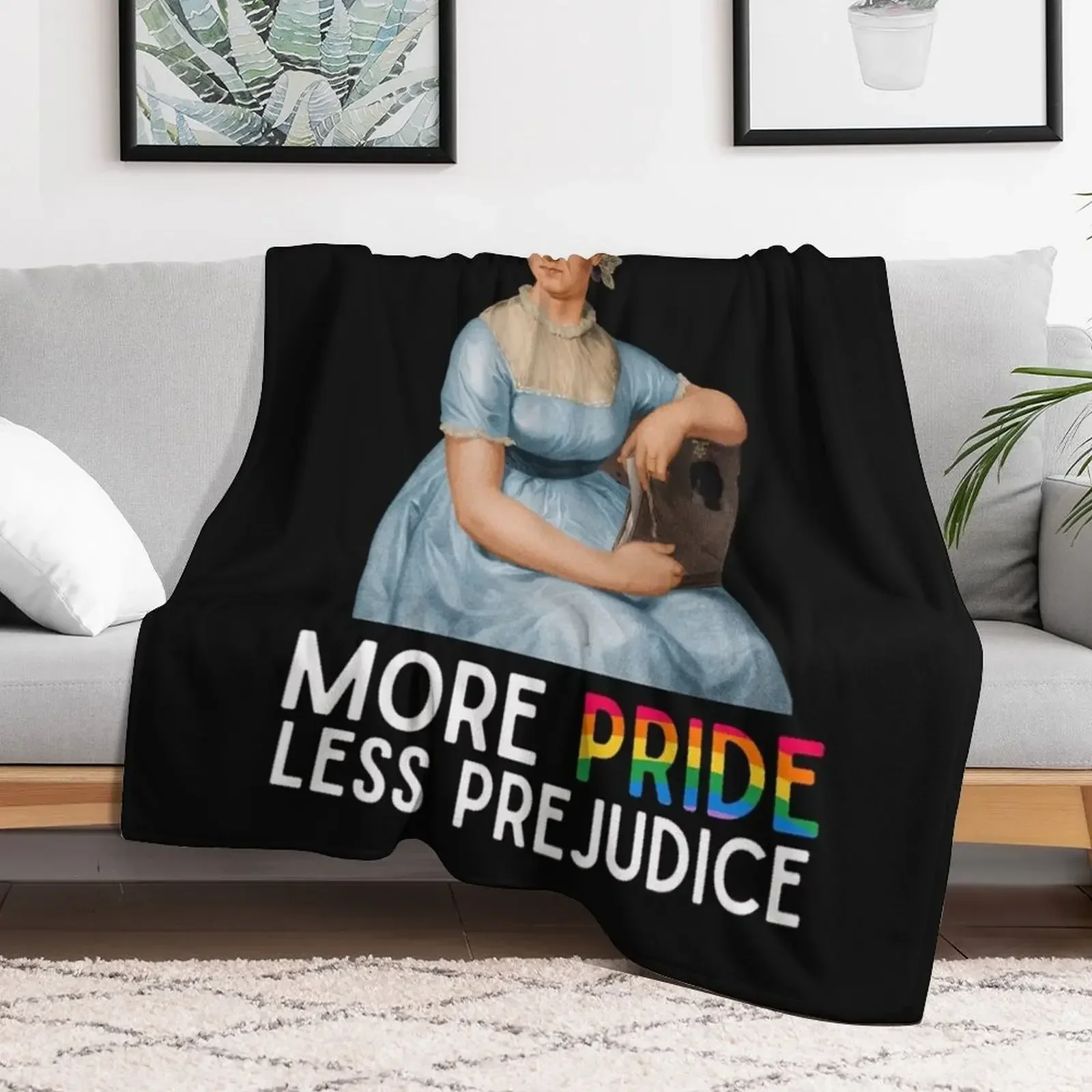 More Pride Less Prejudice Jane Austen Throw Blanket Large warm winter For Decorative Sofa Sleeping Bag Blankets