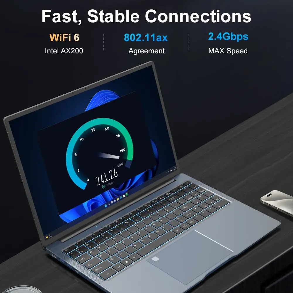 كمبيوتر محمول Ninkear N16 Pro، شاشة 16 بوصة 2.5K QHD + 120 هرتز، Intel Core i9-13900HK 5.4 جيجا هرتز، 1 تيرابايت PCIe SSD، 32 جيجابايت DDR4 3200 ميجا هرتز RAM، Win 11 Pro