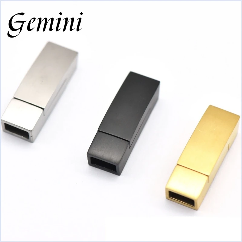 

10pcs Stainless Steel Magnetic Clasps For Leather Bracelet Lace Buckles Connectors Jewelry Making Closure Accessories Black 6mm