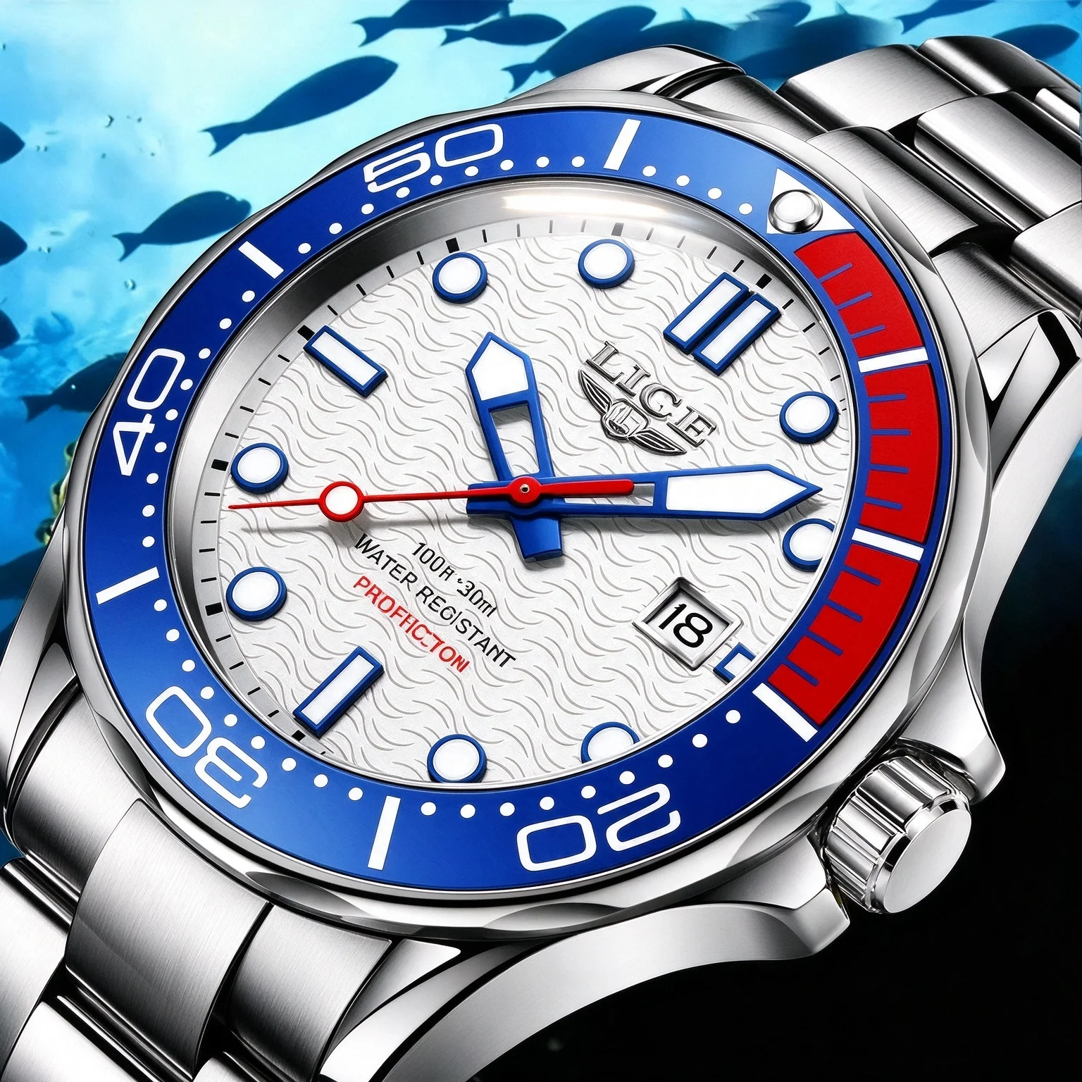 2026 LIGE New Business Mens Watches Top Brand Luxury Dive Watch For Men Waterproof Date Clock Sport Watch Relogio Masculino+Box