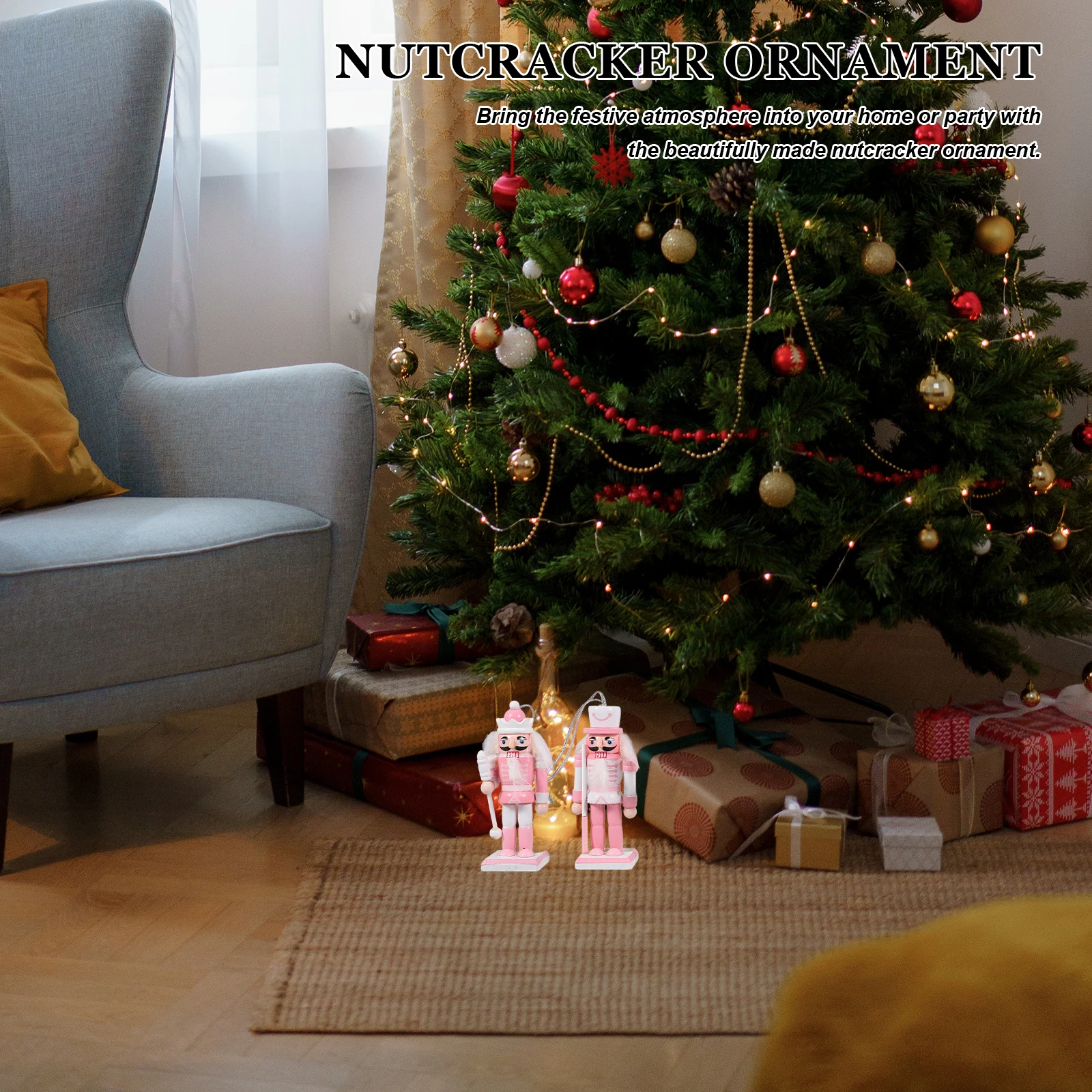 

6 Pcs Festival Nutcracker Decor Nutcrackers Wooden Ornaments Colorful Decorations Holiday Table