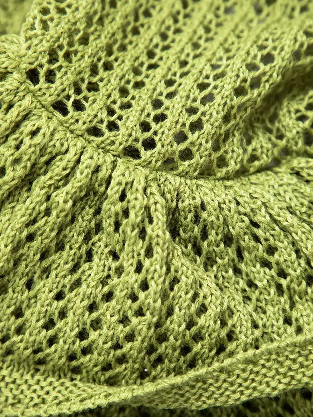 Mini abito a canotta con orlo arricciato in maglia aperta Abiti in maglia all'uncinetto Abito copricostume senza maniche Abito estivo da festa femminile in uncinetto