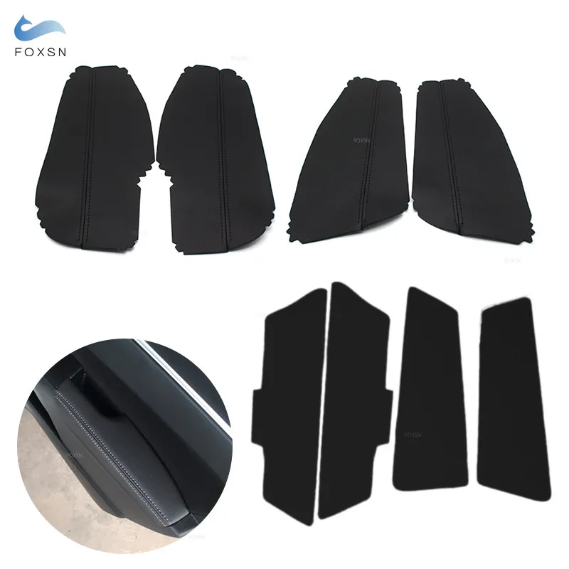 Black/Beige Leather Protection Trim For Toyota Corolla 2014 2015 2016 2017 Car Interior Door Panel Handle Armrest Cover Trim
