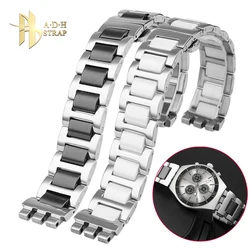 High Quality Watch Chain For Swatch Irony Classic Collection YVS441G YAS112G Stainless Steel Ceramic Watch Band 17MM 19MM