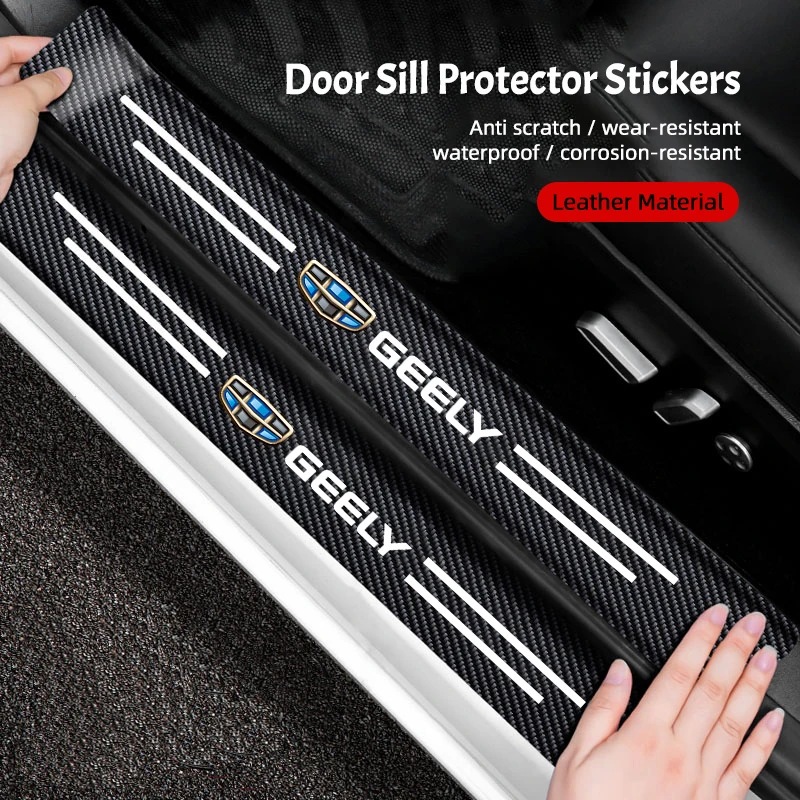 

Car Door Sill Anti-scratch Strip Sticker Protection Decal For Geely Atlas Coolray Emgrand X7 GT Tugella Preface Jingang ICON X6