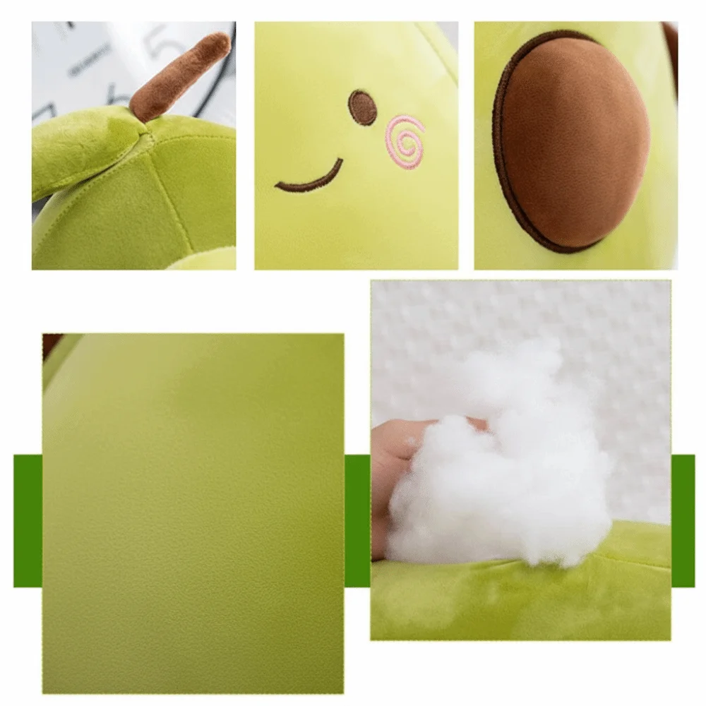 Kawaii Stuffed Fruit Avocado Doll Green Giant Avocado Plush Toy Soft Doll Big Sleeping Pillow Birthday Cute Gift