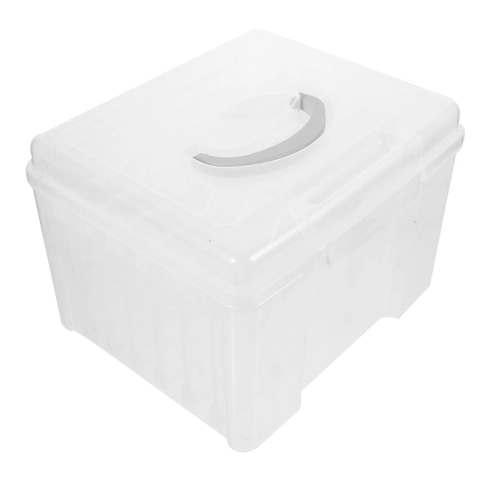 

Six Grids Plastic Transparent File Organizer Storage Box Portable Documents Holder Non Slip Bottom Document Storage Box Home