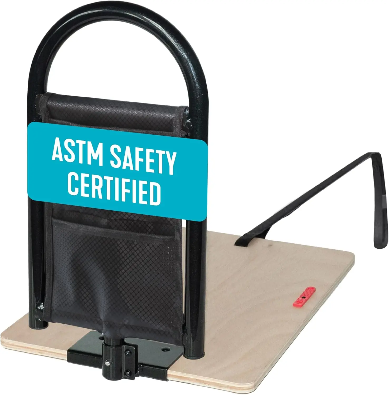 BedCane, Adult Bed Rail and Support Handle, Bedside Safety Elderly Stand Assist with Organizer Pouch, ASTM Safety Approved Bedra