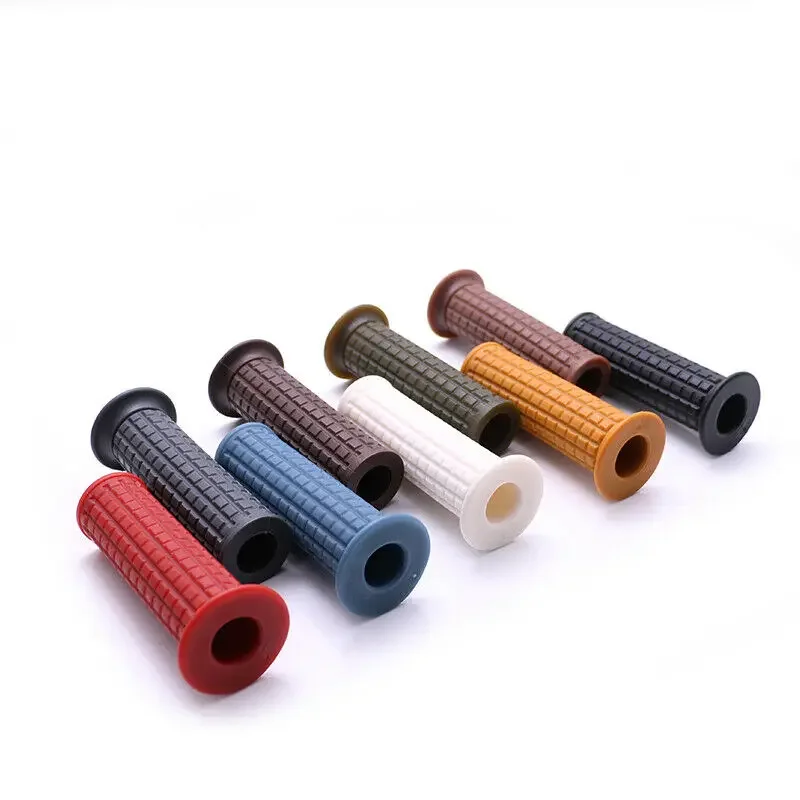 Retro Vintage Lattice Shape Hand Grips Rubber Handlebar For Harley Honda 7/8