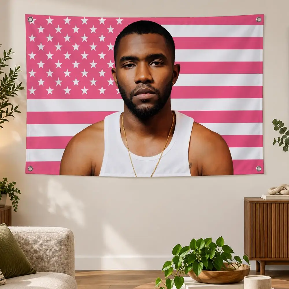 Singer American Alternative Soul RnB F-Frank Ocean Flags Banner Decor for Bedroom,Garden,Party,Club,Gaming Room,Indoor Outdoor