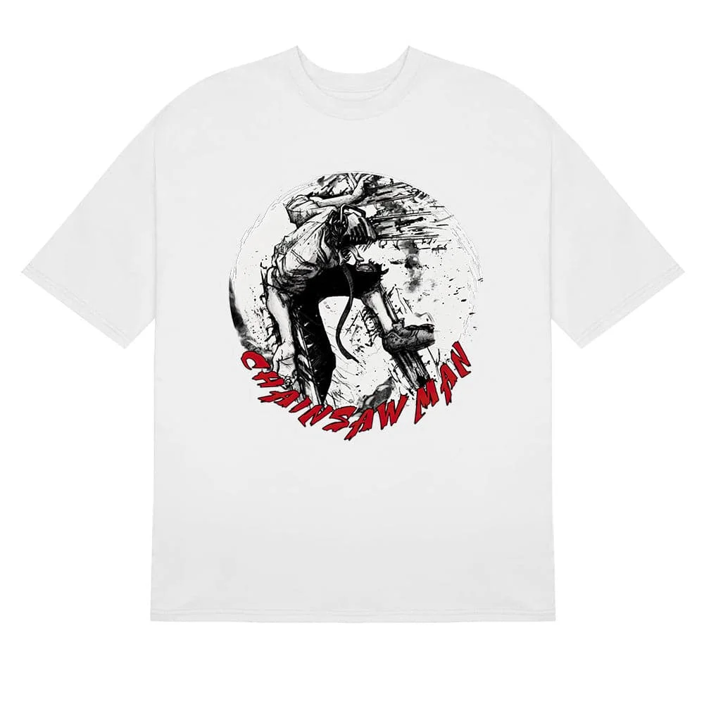 Chainsaw Man Dynamic Slash T-Shirt - 100% Cotton Anime Shirt with Intense Design