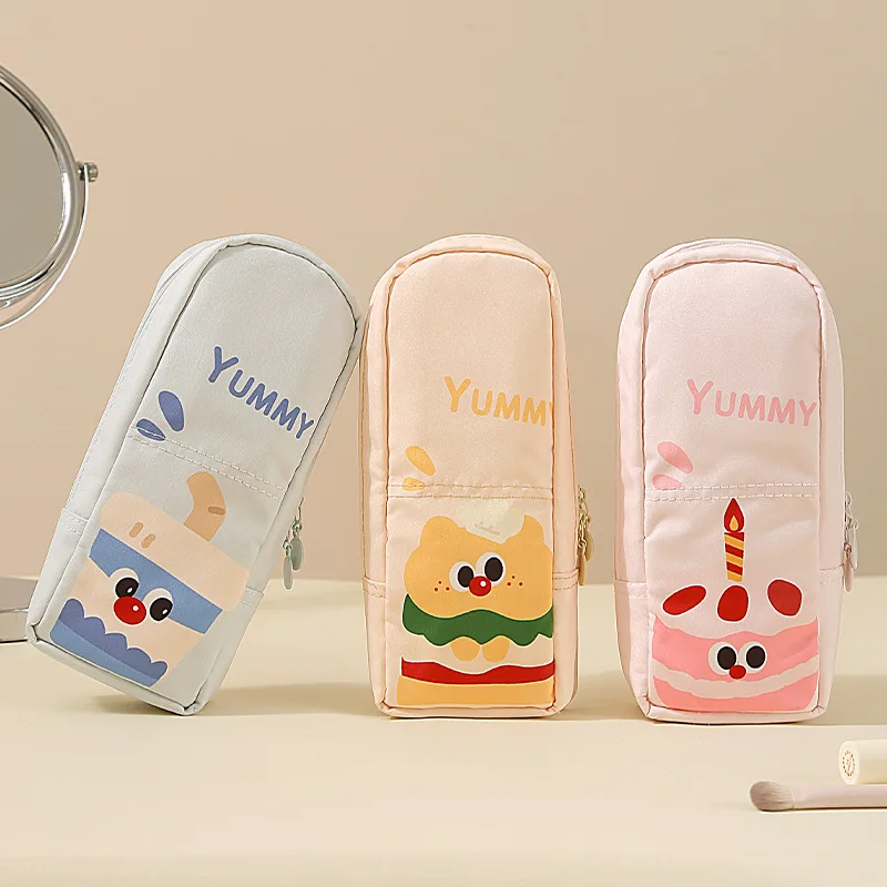 Portable Women Handheld Cosmetic Bag Storage Pouch for Makeup Brushes Lipstick Eyebrow Pencils Stationery Waterproof Wash Bag view 4