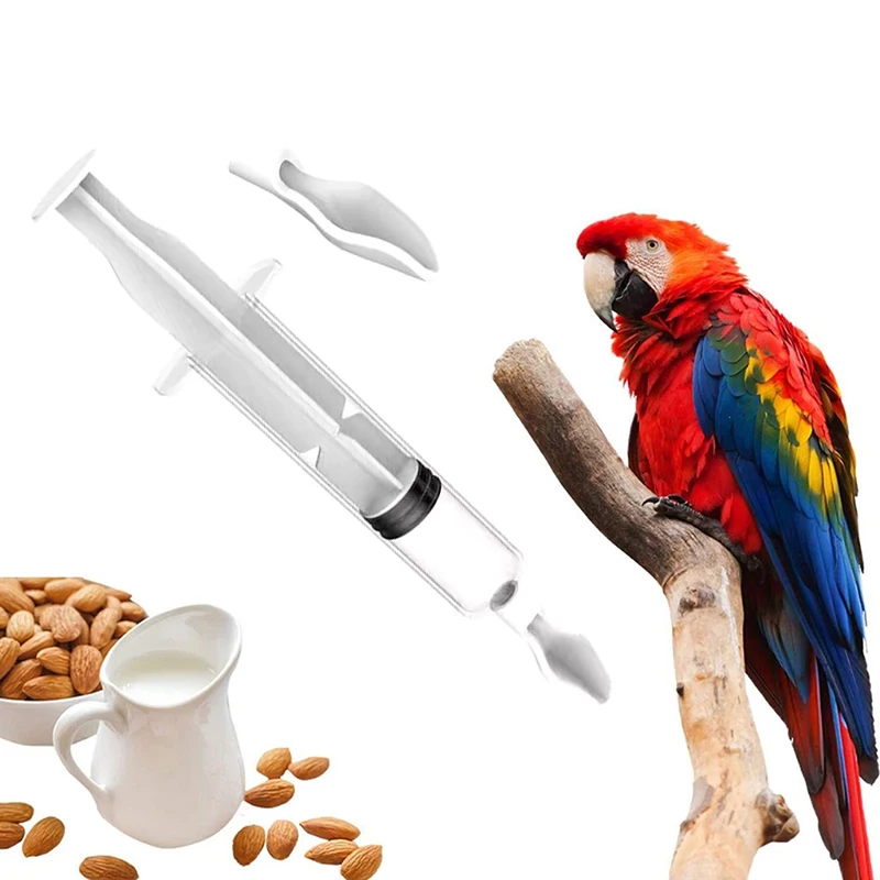 Bird Baby Feeder with Scale Removable Food Grade Parrot Liquid Food Feeding Mini Spoon Plastic Gavage Tube Feeding Tool