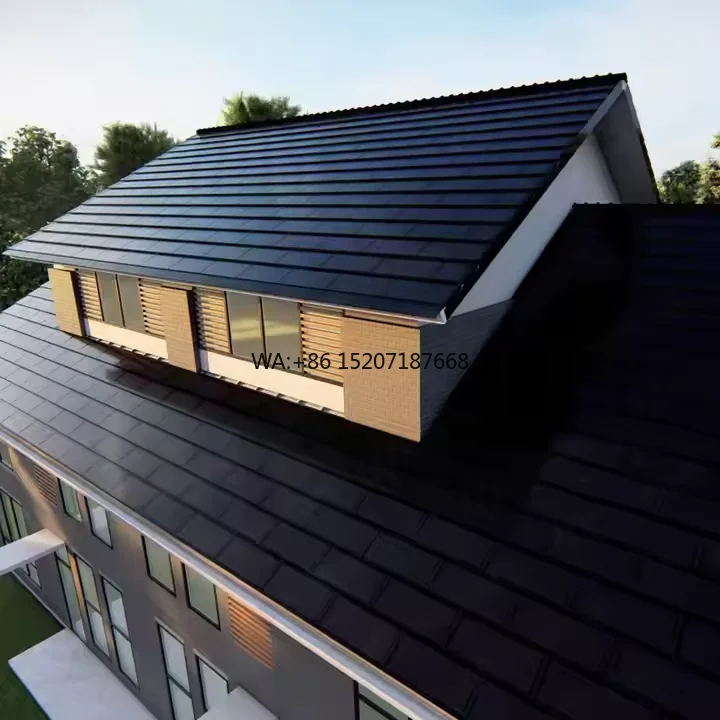 Glass for Large Green Building Roof Energy System HJT Bifacial Double Glass BIPV Photovoltaic Panel High Transmittance