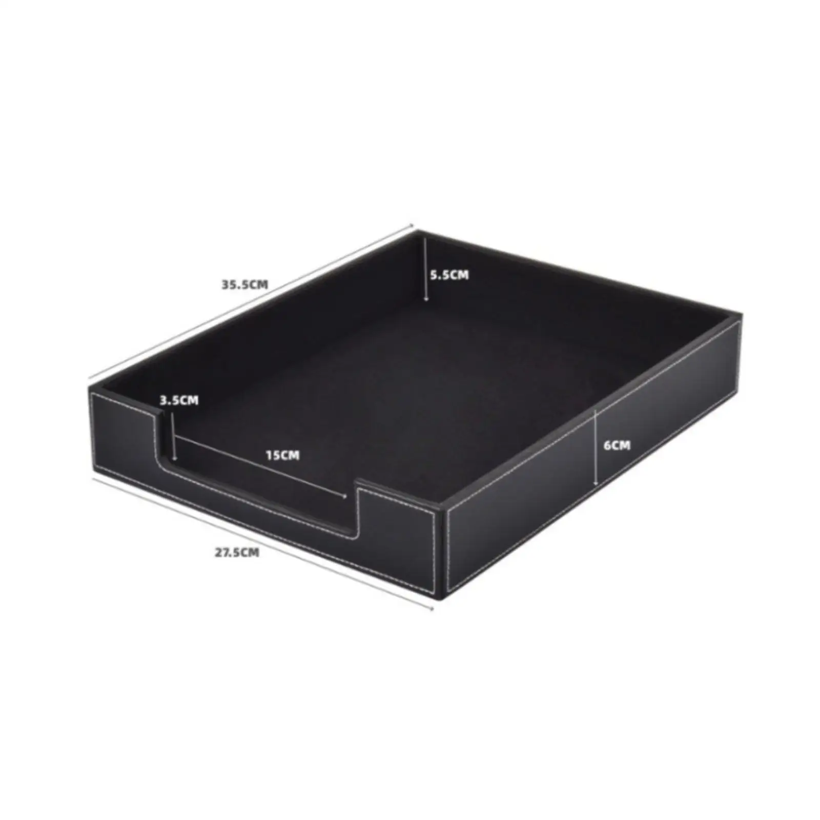 Office Desk File Tray A4 Leather Document Organizer Paper Storage Solution for Workspace and Home Office Use
