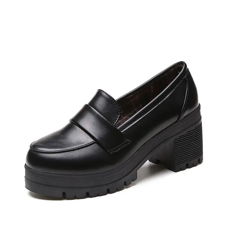 Japanese High School Student Shoes Girly Girl Lolita Shoes Cospaly Shoes JK Uniform PU Leather Loafers Casual Shoes