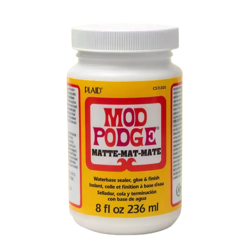 FOR Mod Podge Matte Sealer Glue and Finish Quick Dry Easy Clean for Wood Paper Fabric & More Non-Toxic 2oz/4oz/8oz