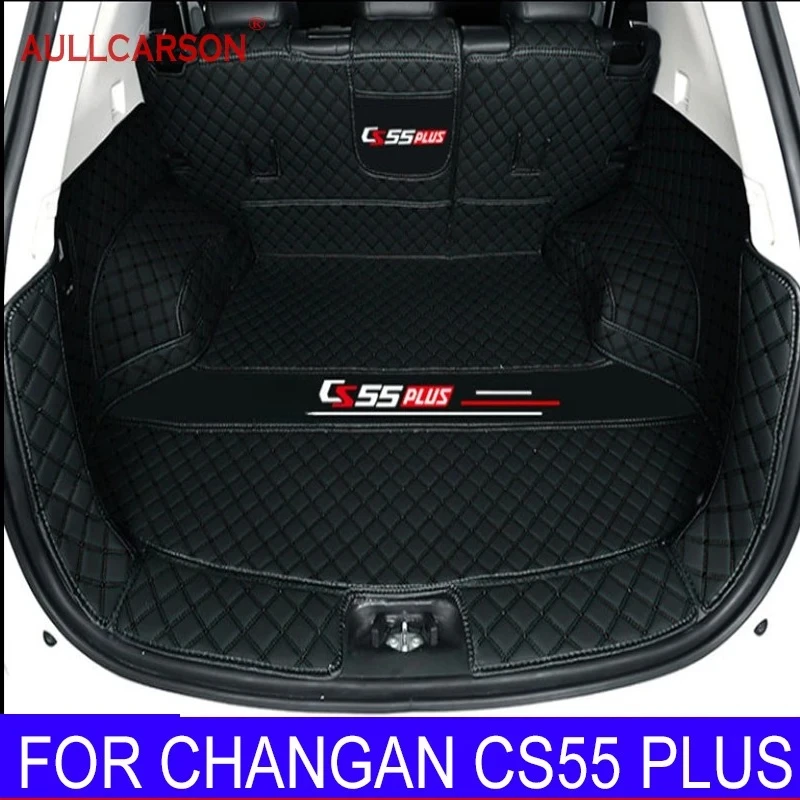 

For Changan CS55 Plus 2023 Leather Trunk Mats Durable Cargo Liner Boot Carpets Full Coverage ColorCar Interior Accessories