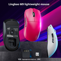 LingBao M9 Pro Wireless Gaming Mouse PAW3395 26000DPI 8K Bluetooth 2.4G Wired Ergonomic E-Sports Gamer Mouse for PC Laptop Gifts