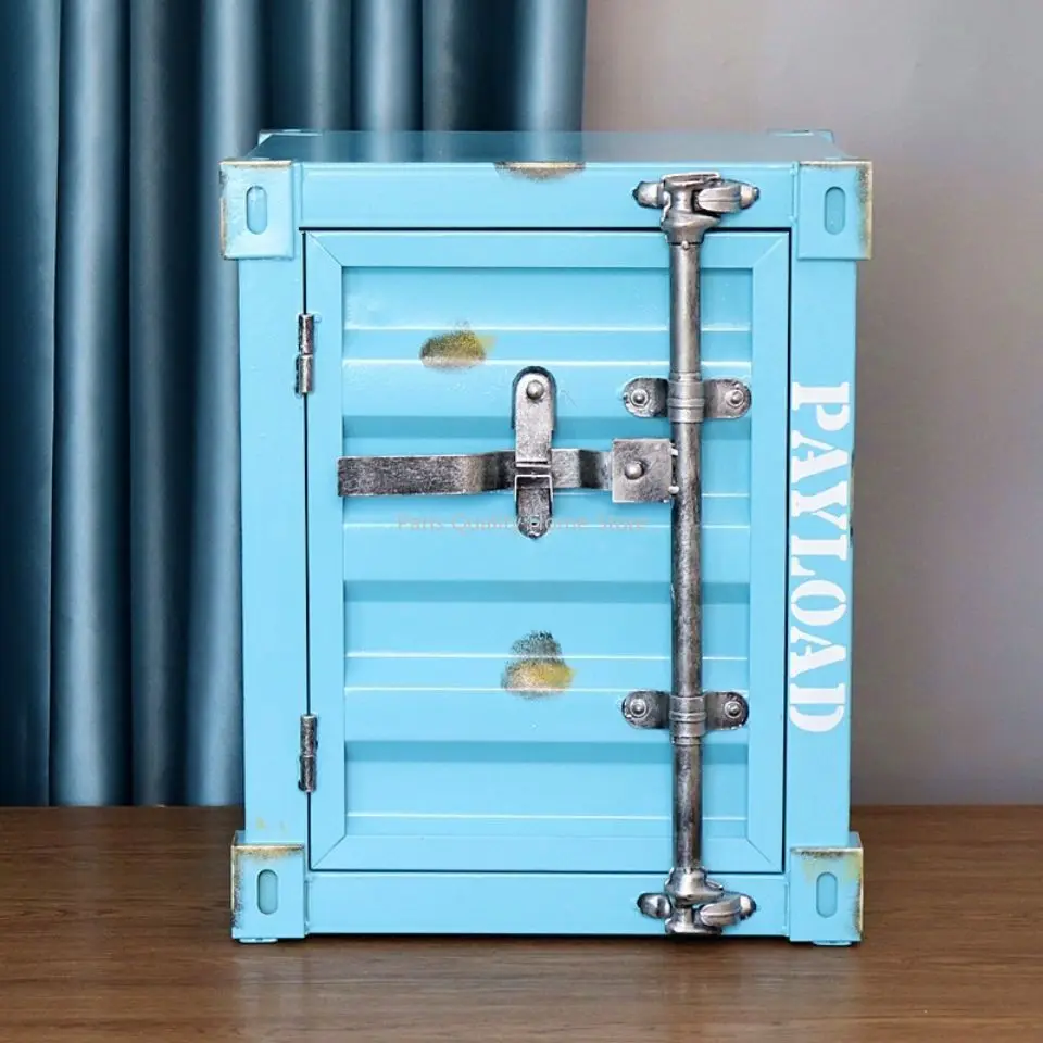Industrial Wind Container Bedside Cabinet Storage Retro Old Creative Bedside Cabinet Small Storage  Coffee Table