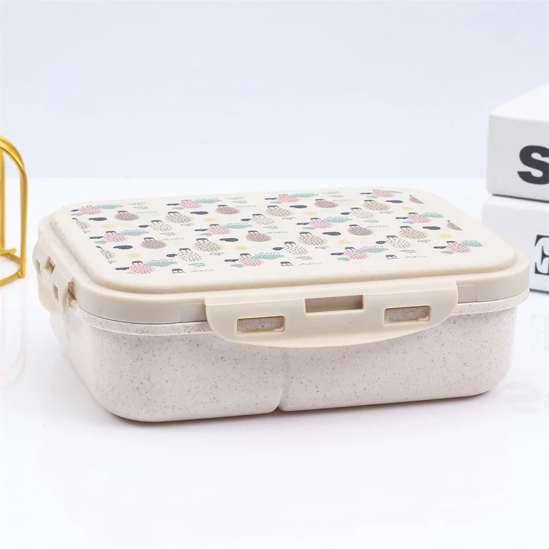 Snackbox Personalisierte Lunchbox für Kinder mit Namen, LOGO, Cartoon-Muster, Niedlichem Bild, Foto, inklusive Löffel und Gabel, aus Umweltfreundlichem Material, Geschenk – Detail 3
