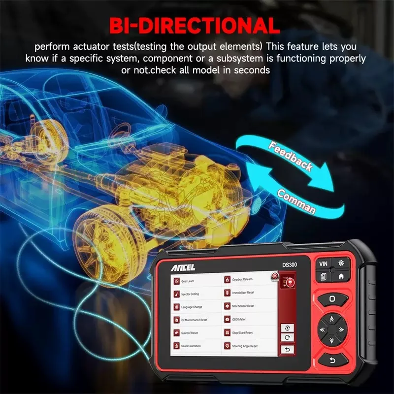 ANCEL ترقية جميع النظام obd2 الماسح الضوئي DS300 لسيارة شاحنة دراجة نارية التشخيص محرك رمز القارئ IMMO مفتاح أداة البرمجة