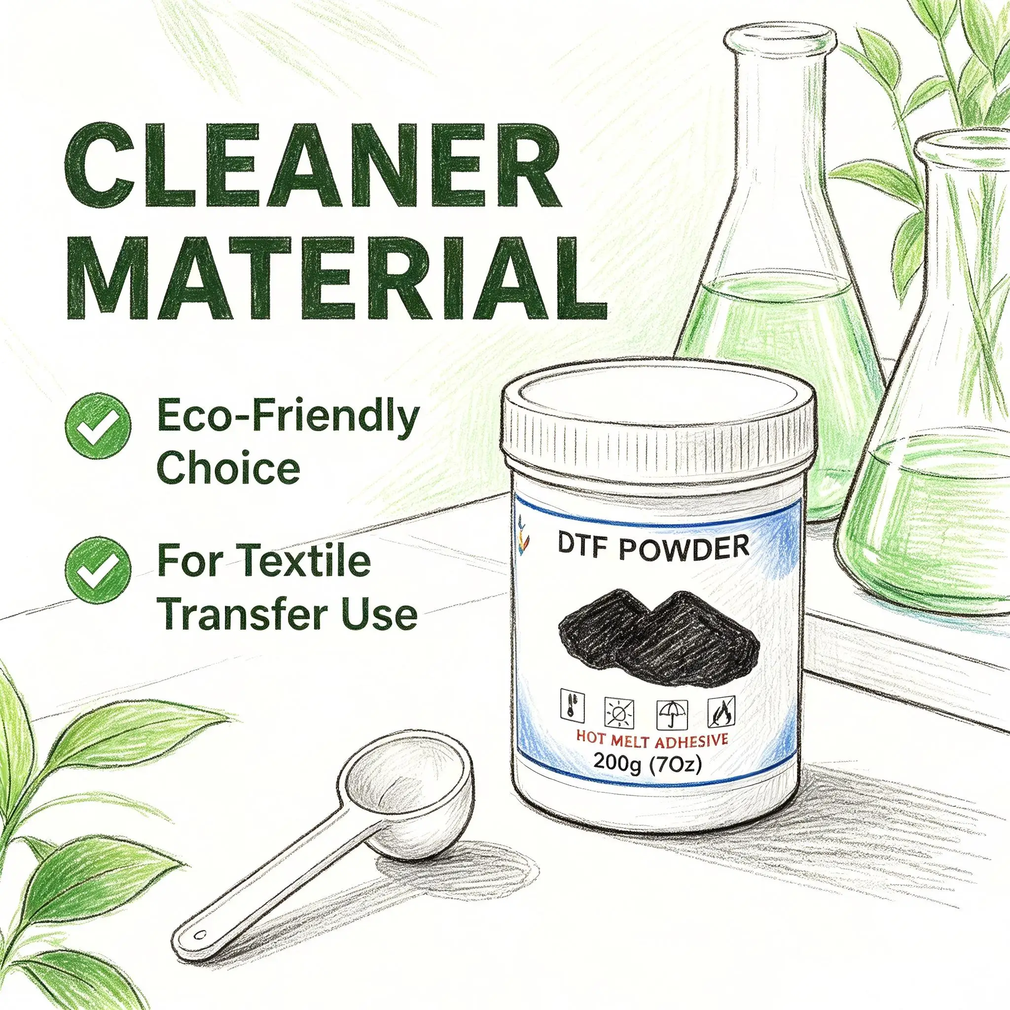 Stable Quality DTF Black Powder For All Textile Hot Melt Adhesive Powder For DTF Transfer Printing