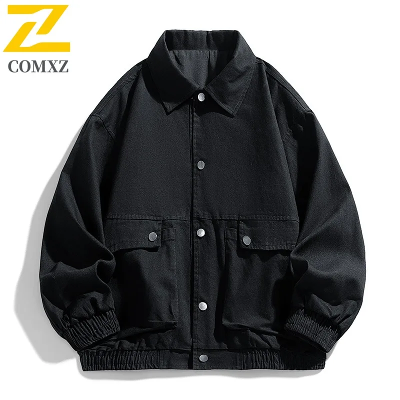 معطف COMXZ للرجال من القطن خفيف فاخر عالي الجودة للتخييم والتنزه سترات الوادي 2025 سترات خفيفة الوزن غير رسمية