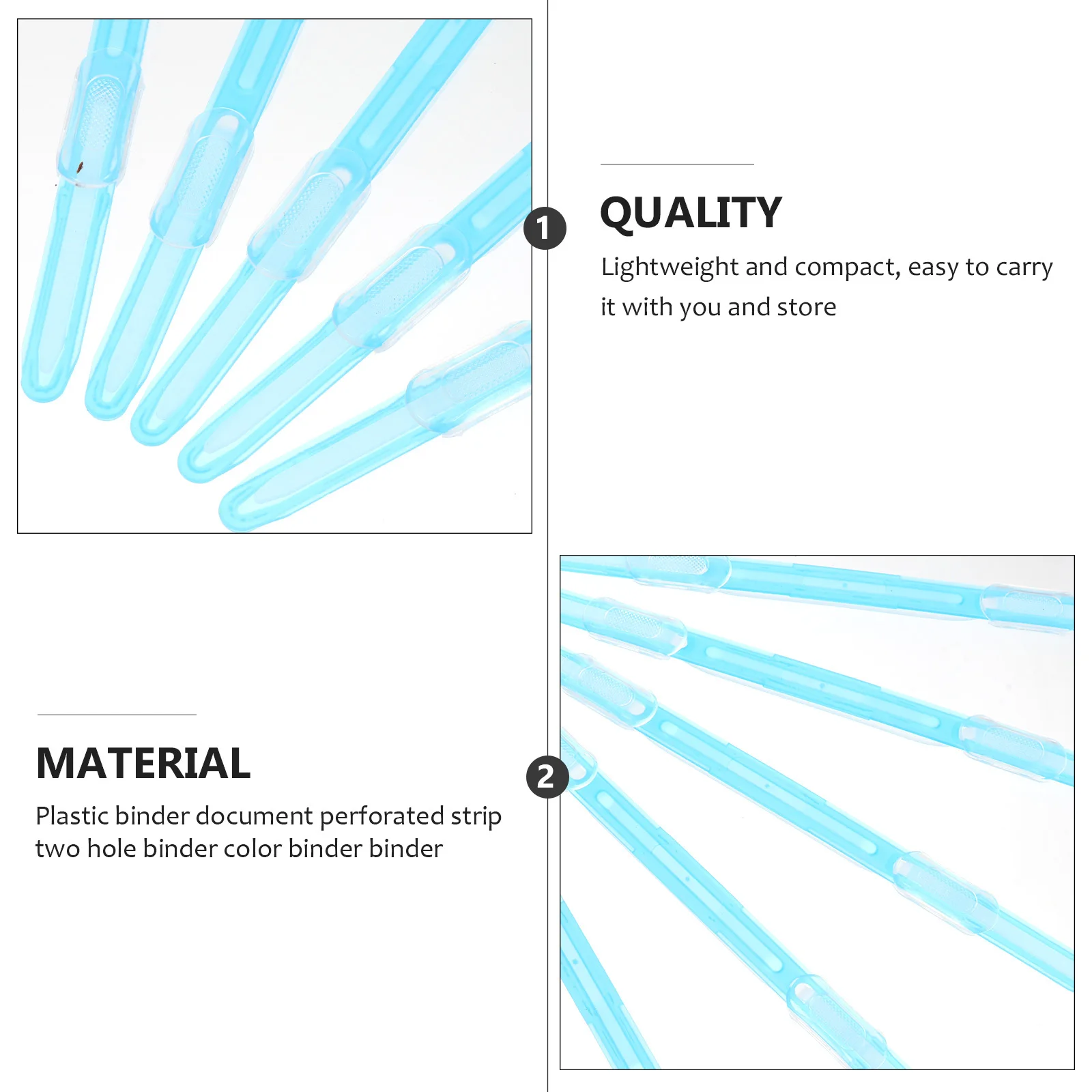 

20Pcs Plastic Clips Stationery Supplies Bookbinding Clips for School Office Paper Clamping Force Portable Compact