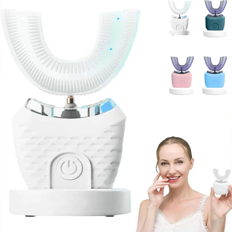 Adult electric toothbrush 360° sonic cleaning IPX7 waterproof long battery life teeth whitening tongue cleaning