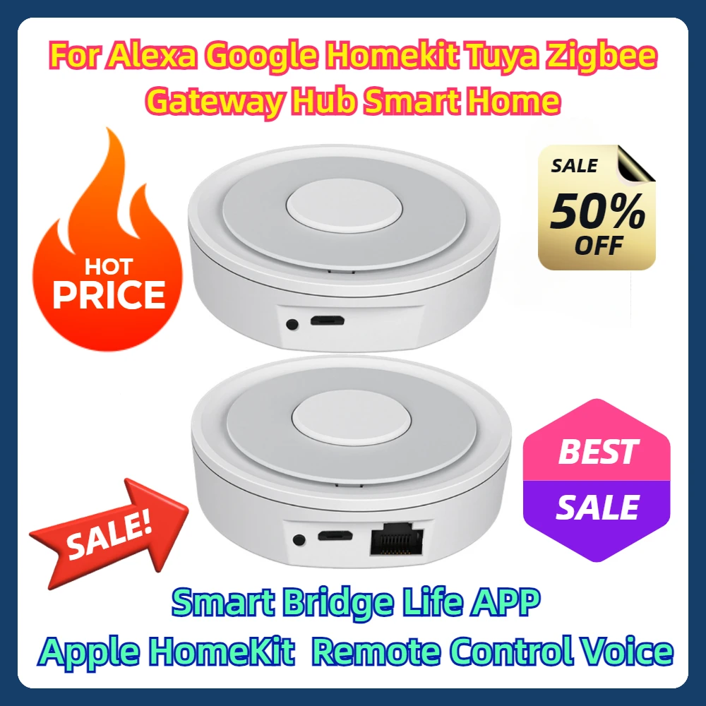 

For Alexa Google Homekit Tuya Zigbee Gateway Hub Smart Home Smart Bridge Life APP Apple HomeKit Remote Control Voice