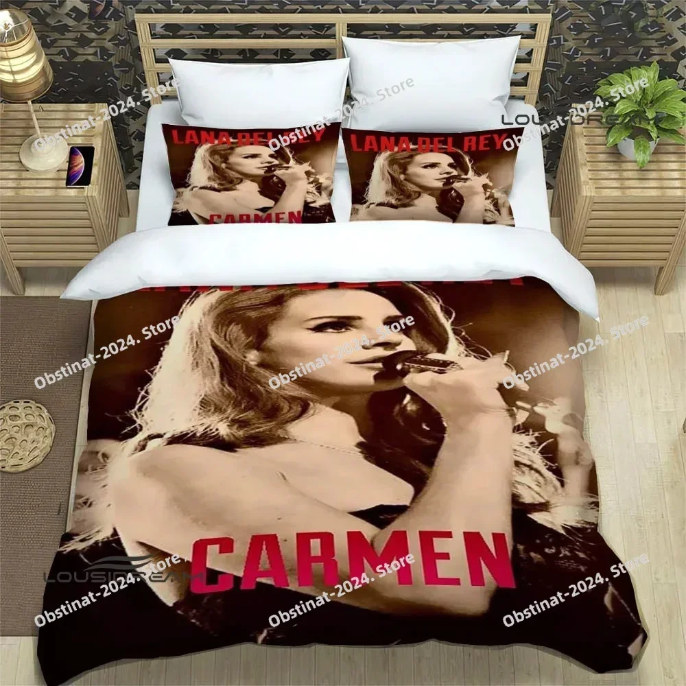 Lana Del Rey print Bedding Set Duvet Cover Full Queen King Size Printed Bed Set Aldult Kid Bedroom Single Twin Sheet luxury gift