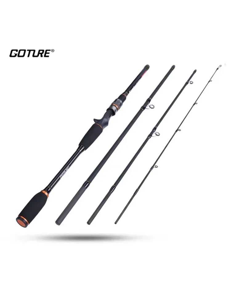 Goture 1.98-3.6m Carbon Fiber Xceed Spinning Fishing Rod 4 Sections MH/M Power Spinning Lure Rods Fishing Gear for Carp Fishing