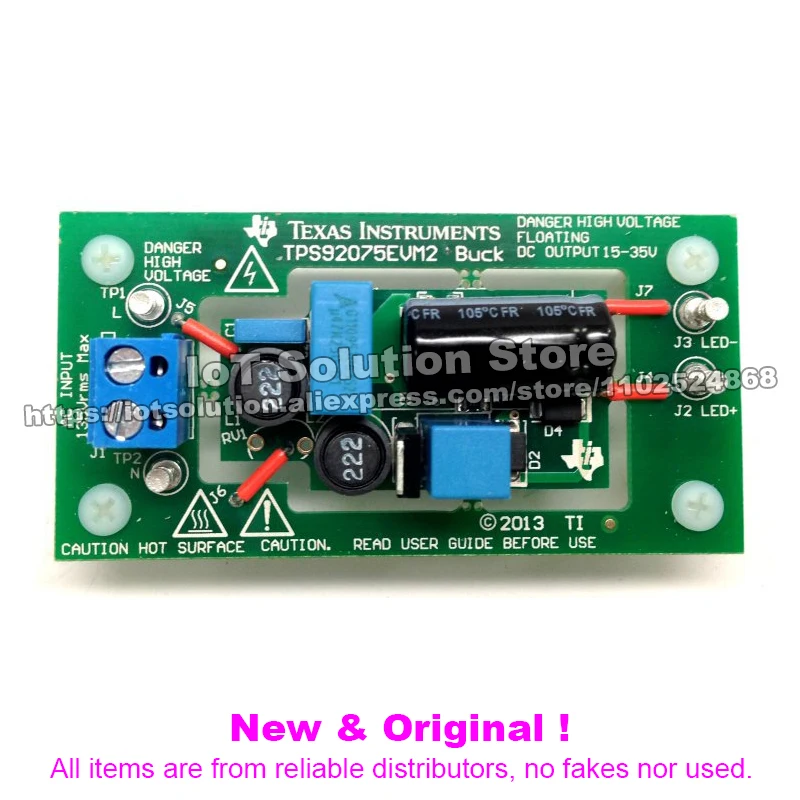 TPS92075EVM2 — Non-Isolated, Phase Dimmable, Buck PFC LED Driver Evaluation Module