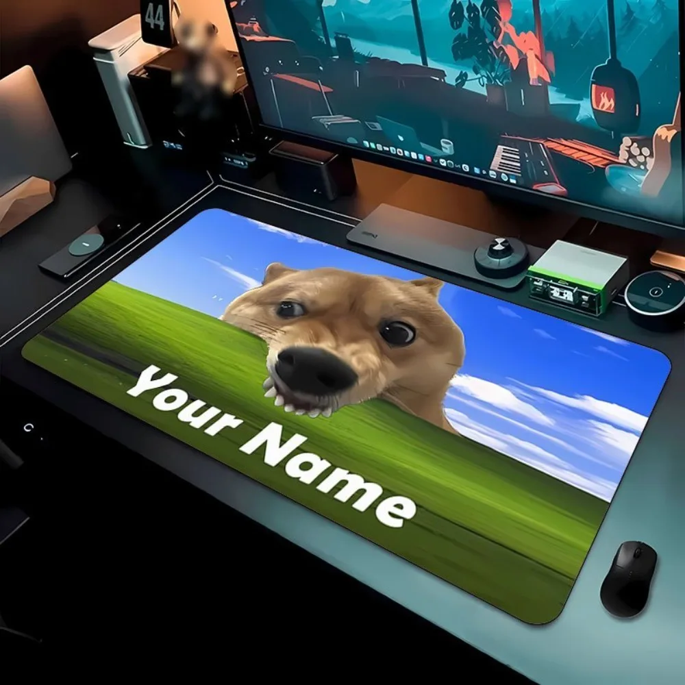Single Personalized Dog Design Mouse Pad Stable Anti-Slip Rubber Base, Dual Use For Gaming Office, Nice Gift Choice