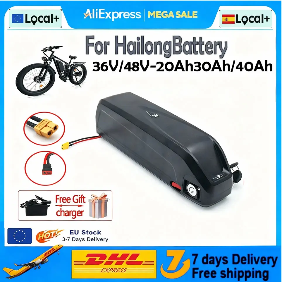 Pour batterie Hailong 48V 36V 20Ah 30Ah 40Ah pour moteur Bafang BBS02 BBS03 BBSHD pour batterie Hailong 36V