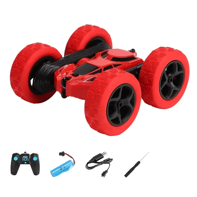 WOWFU-RC Stunt Car, Children's Double-Sided Flip, 2.4G Remote Control, 360-Degree Rotation, Off-Road Drift RC Car, Gift