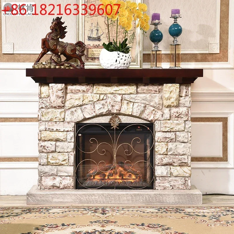 Simulation Flame Fireplace Heater Household Electronic Fireplace Custom European Style Fireplace Background