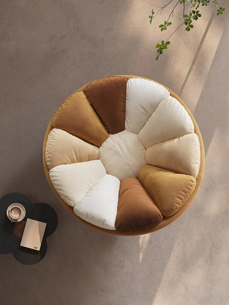 Rocking chair single sofa chair, modern simple living room balcony leisure lazy home light luxury leisure chair