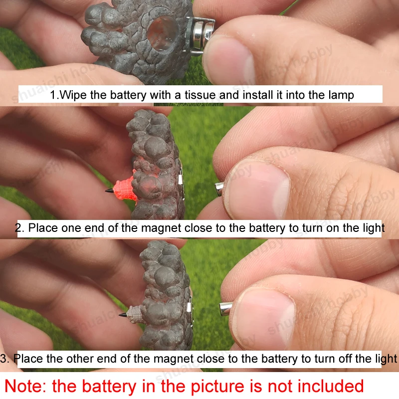 1 sztuk symulacja 1/144 skala ogień uruchomienie płomień efekty specjalne części sterowanie magnetyczne światło dla modelu wieżyczki zbiornik DIY dekoracje